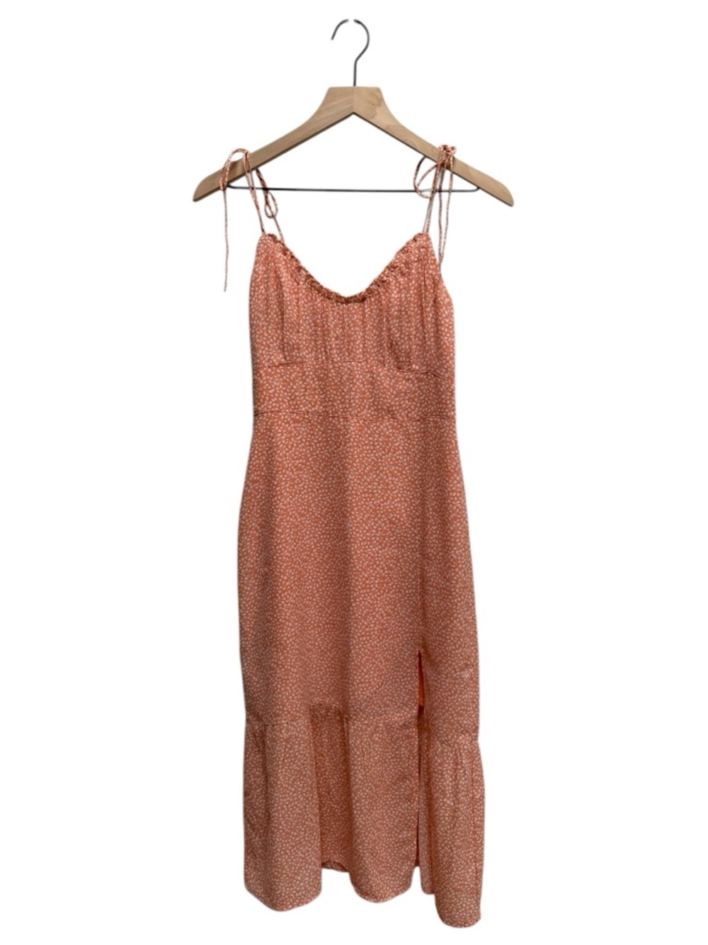 Abercrombie & Fitch Peach/Light Pink Floral Print Midi Sundress